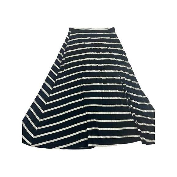Torrid Women's Black And White Stripe Midi Skirt - 00 - Medium - Picture 2 of 12